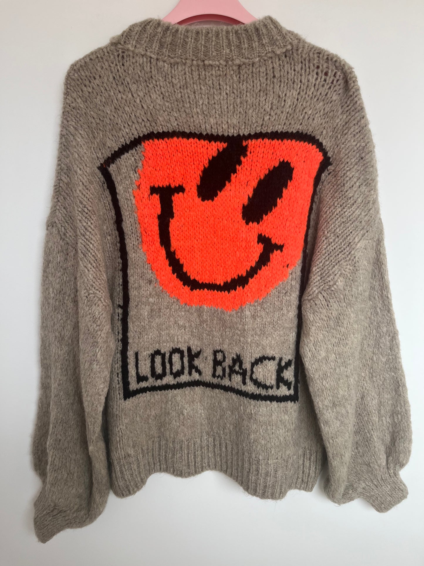 SALE Strickpullover "Smiley" (taupe)