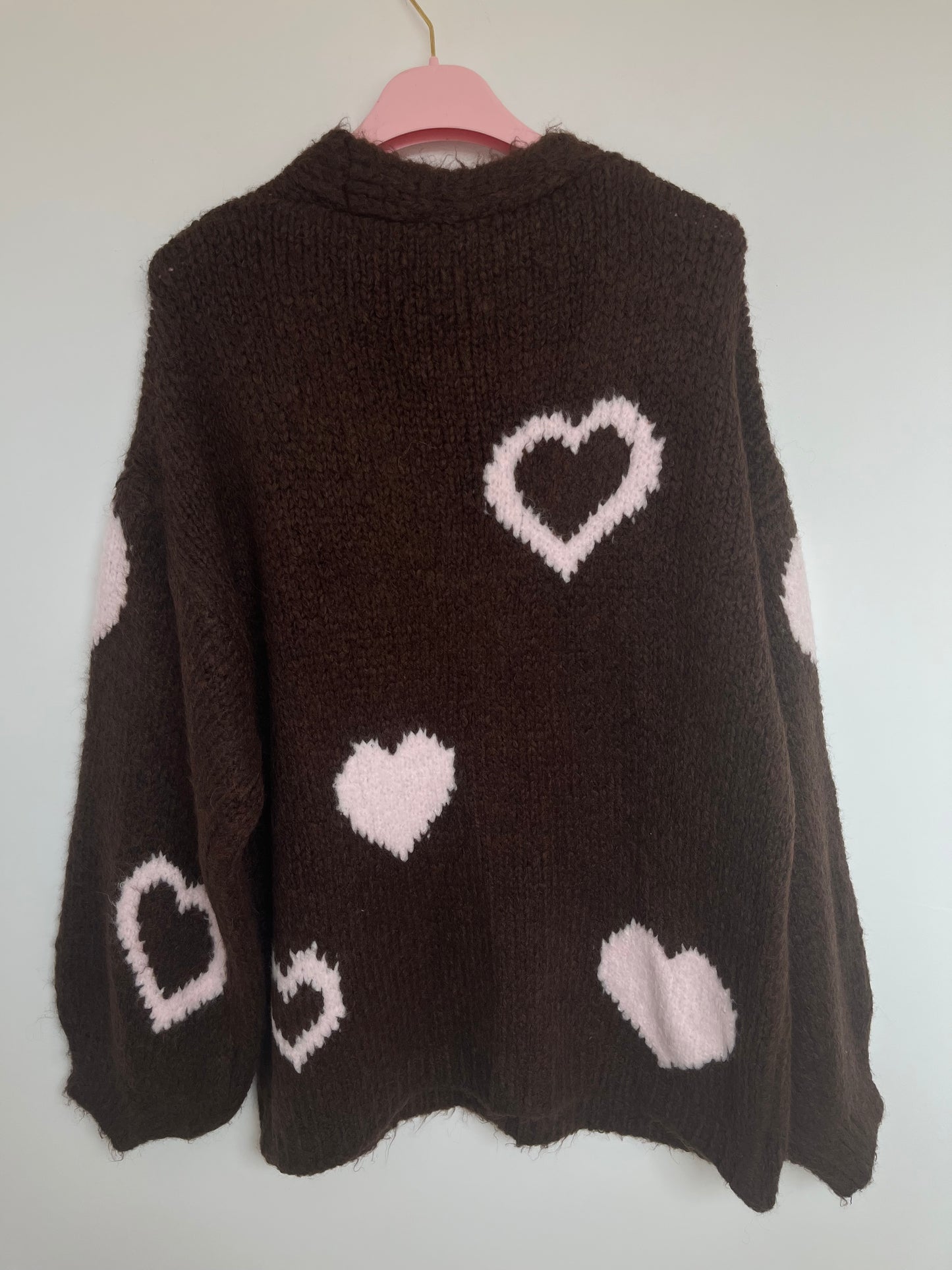 Cardigan "Herzi" (schokobraun)
