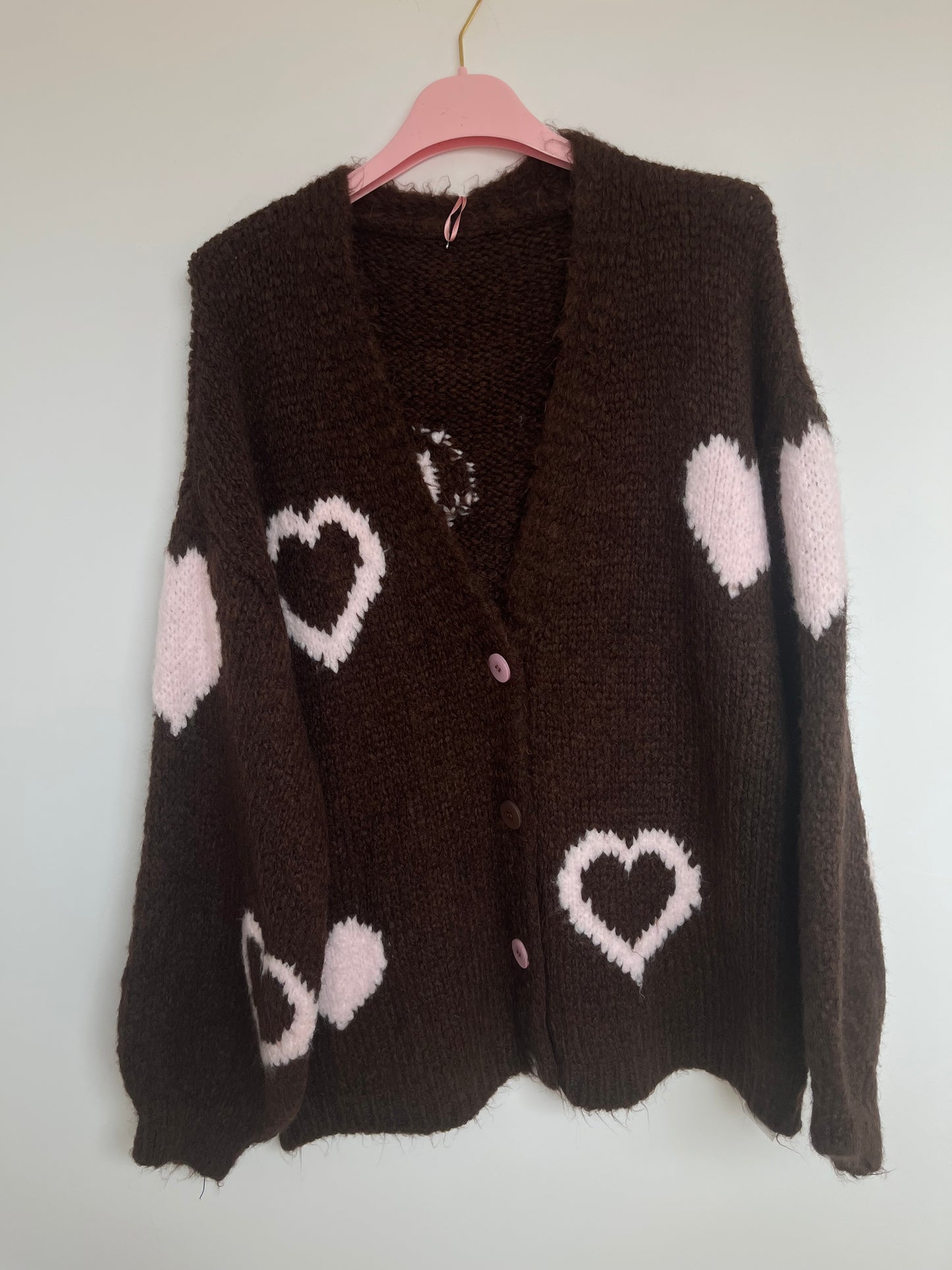 Cardigan "Herzi" (schokobraun)