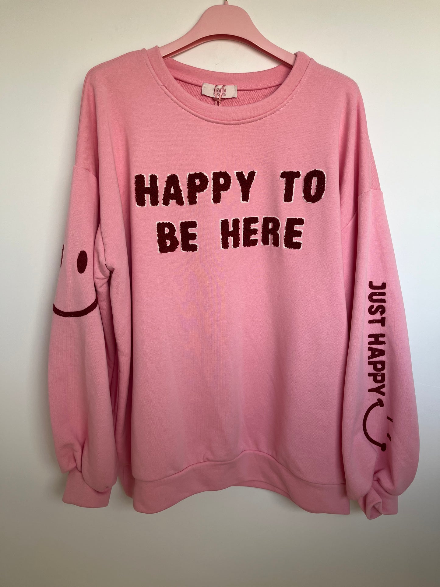 Pullover "Happy" (rosa)