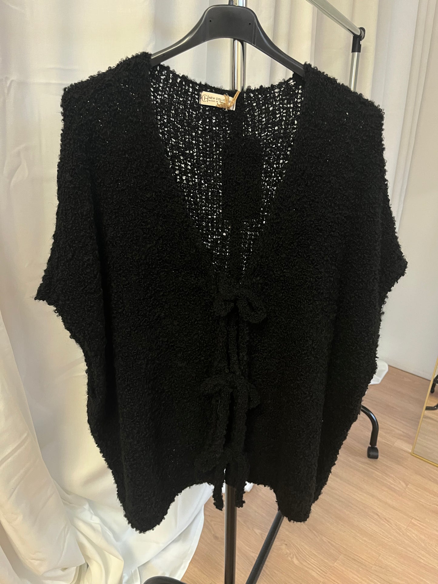 Boucle Weste "Laura" (schwarz)