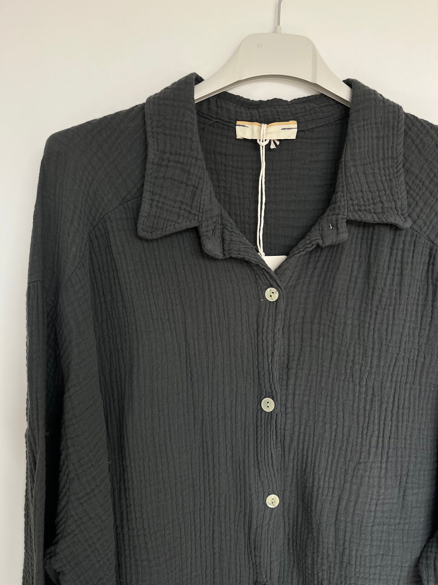 Musselin Bluse "Mia" (dunkelgrau)