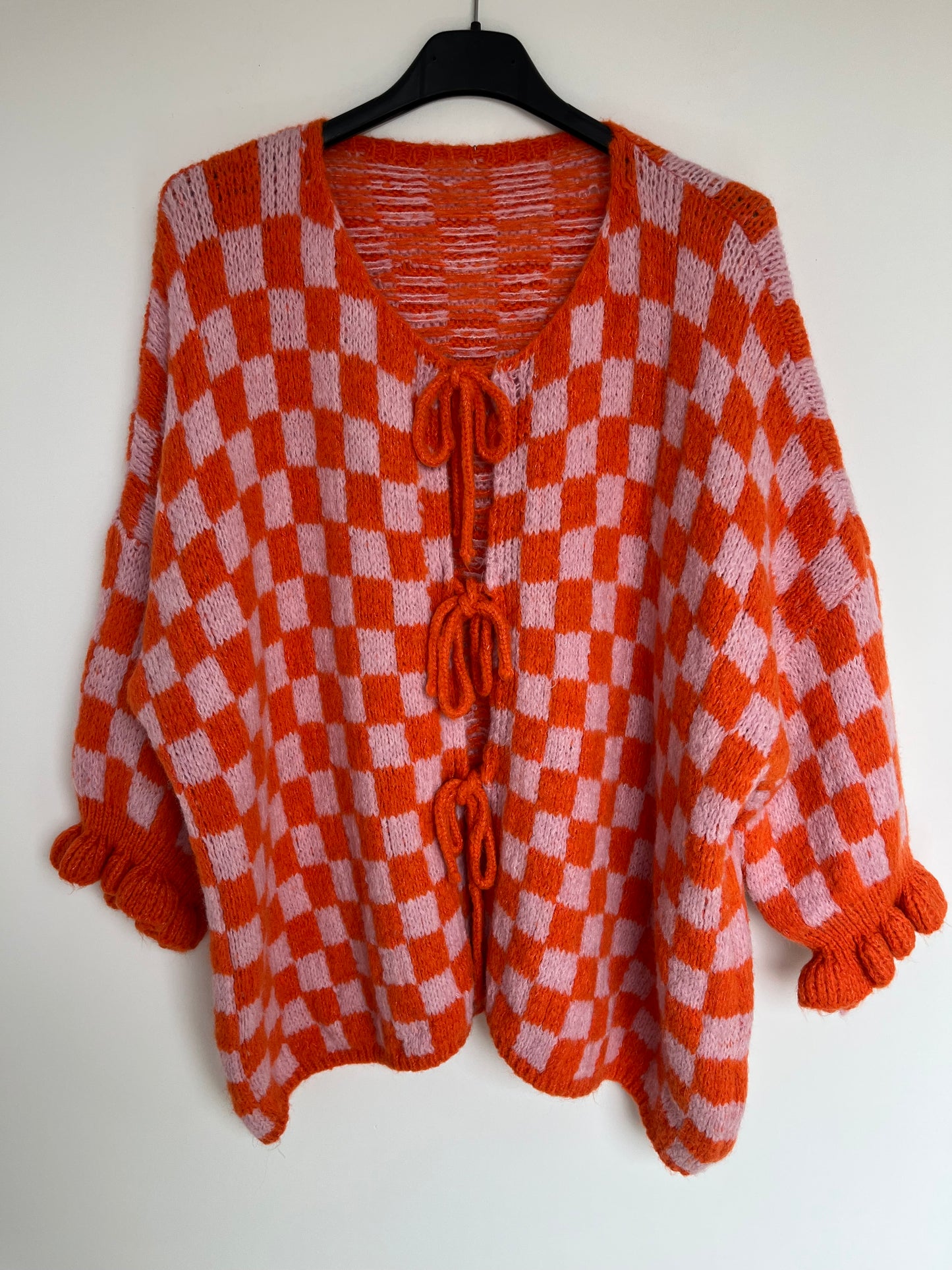 Cardigan "Karo" (rosa-orange)