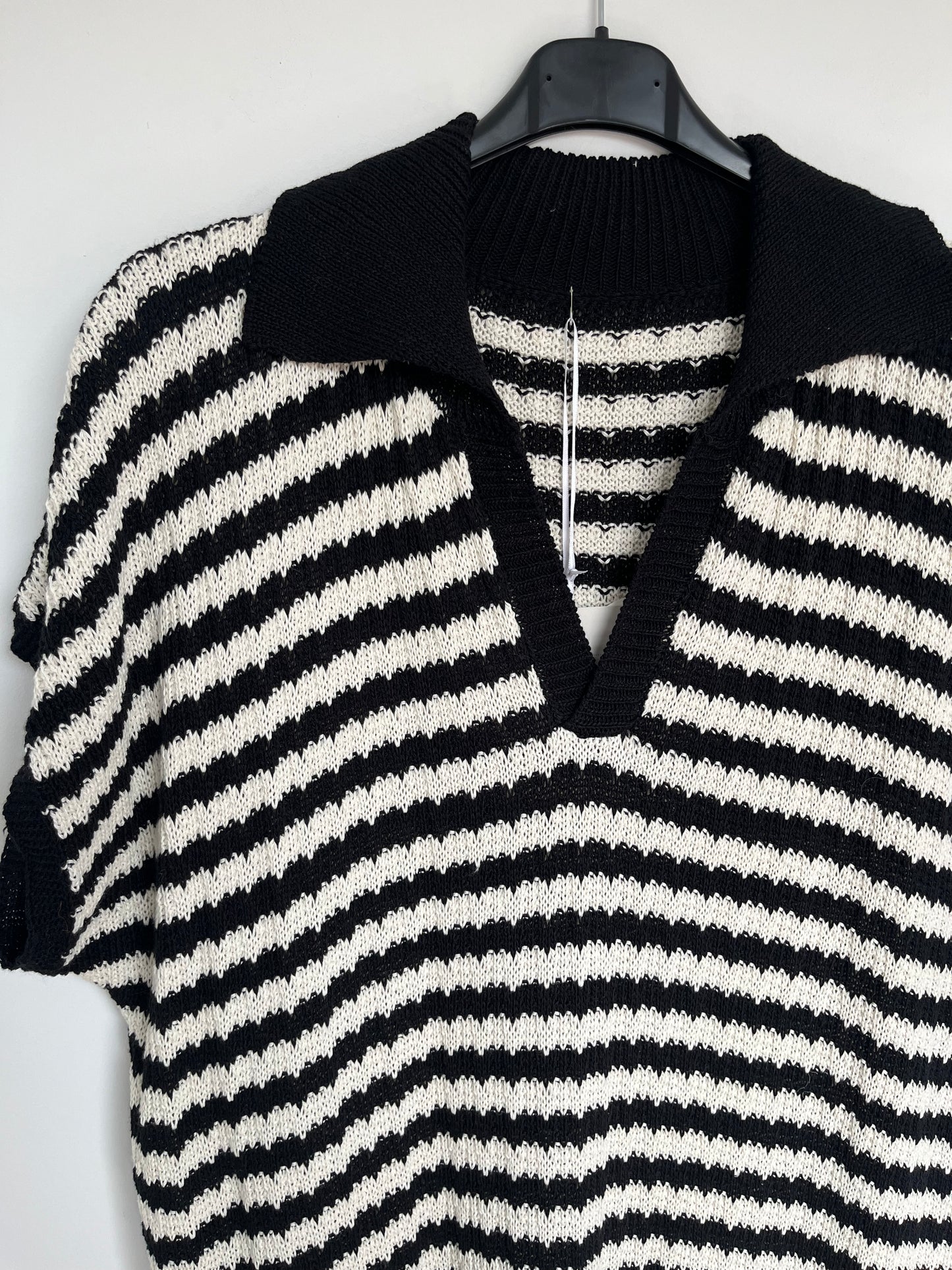 Strickkleid "Helena" (schwarz-weiß)