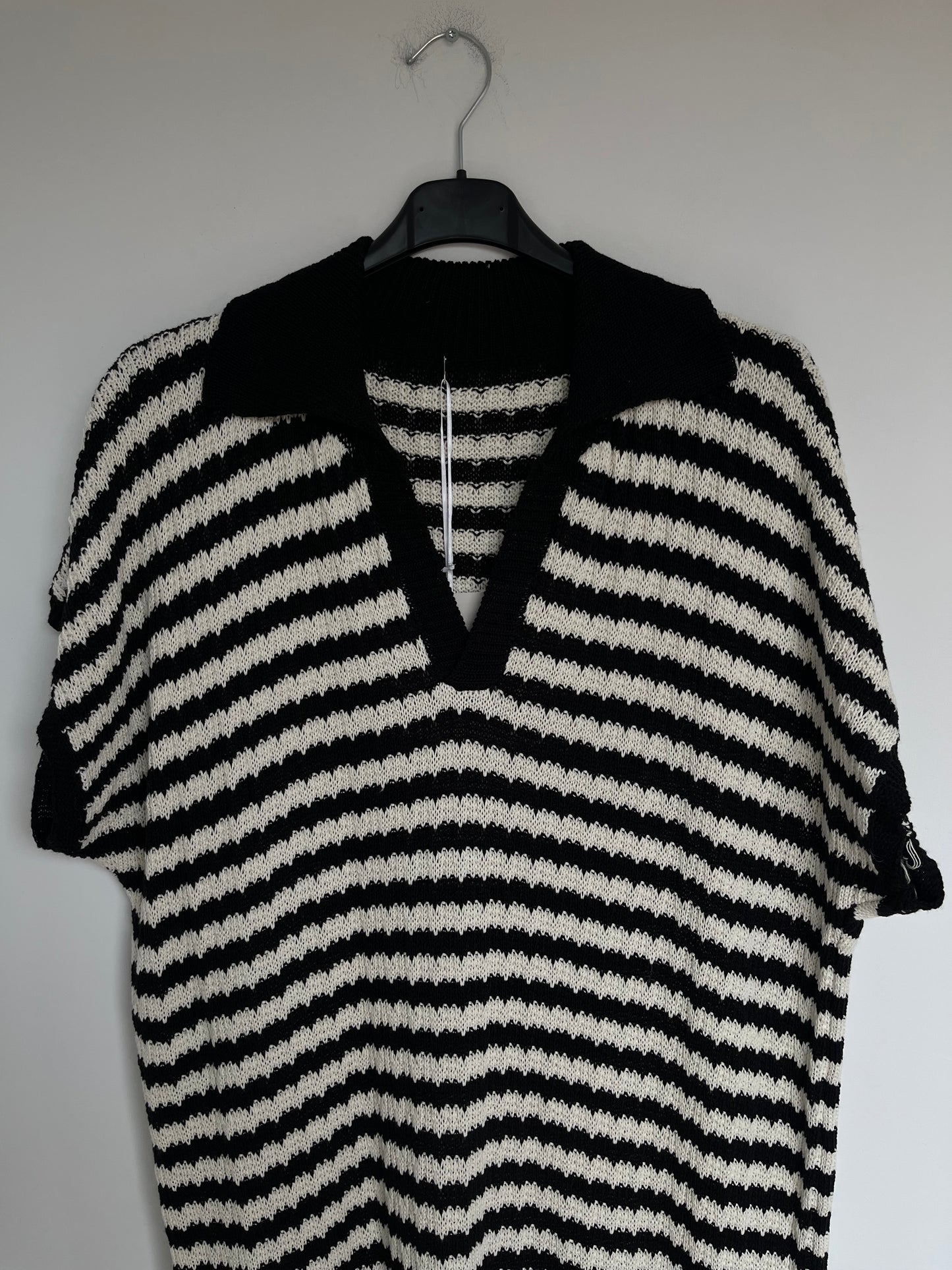 Strickkleid "Helena" (schwarz-weiß)