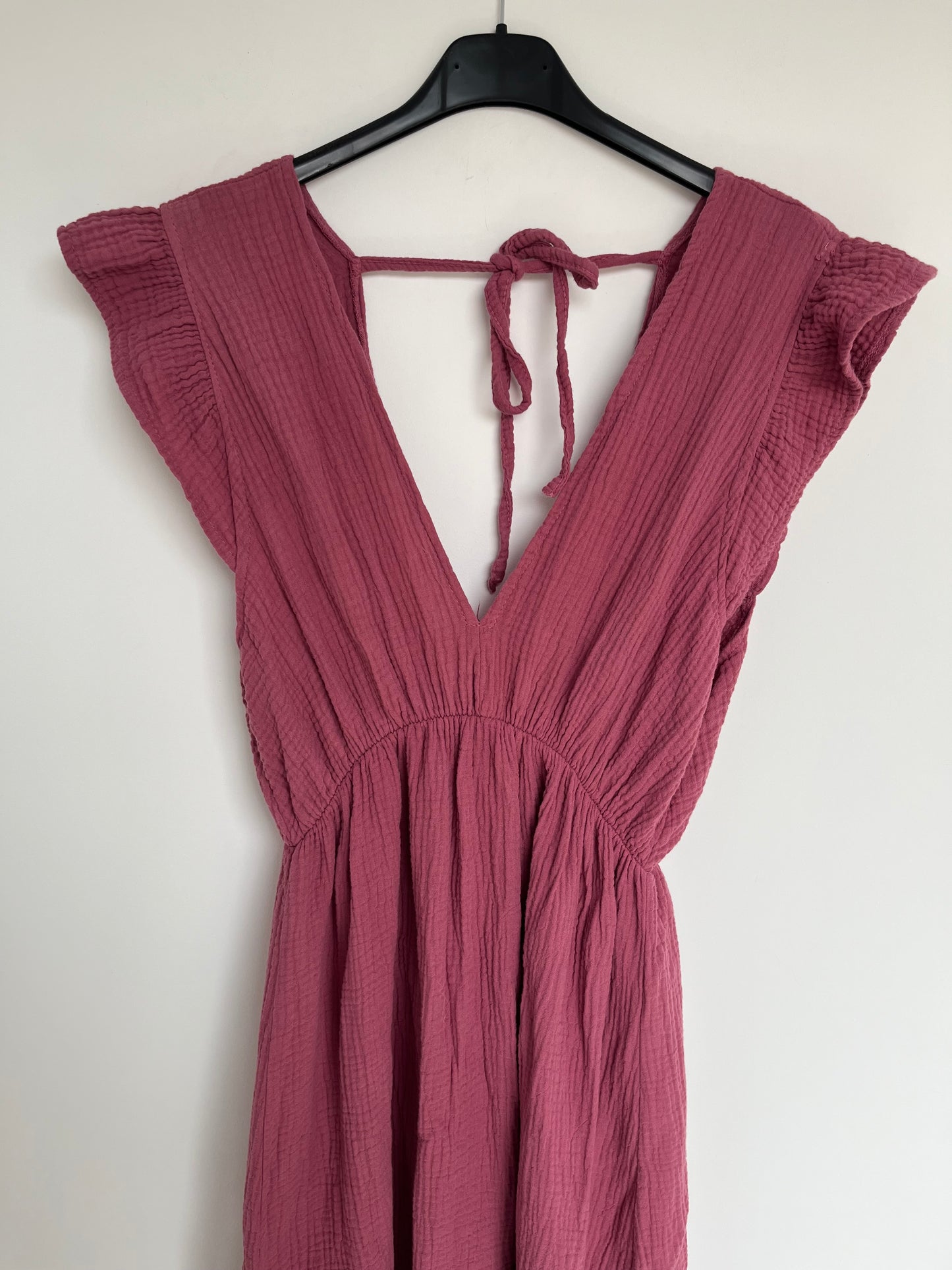 Musselin Kleid "Lena" -schmal- (beere)