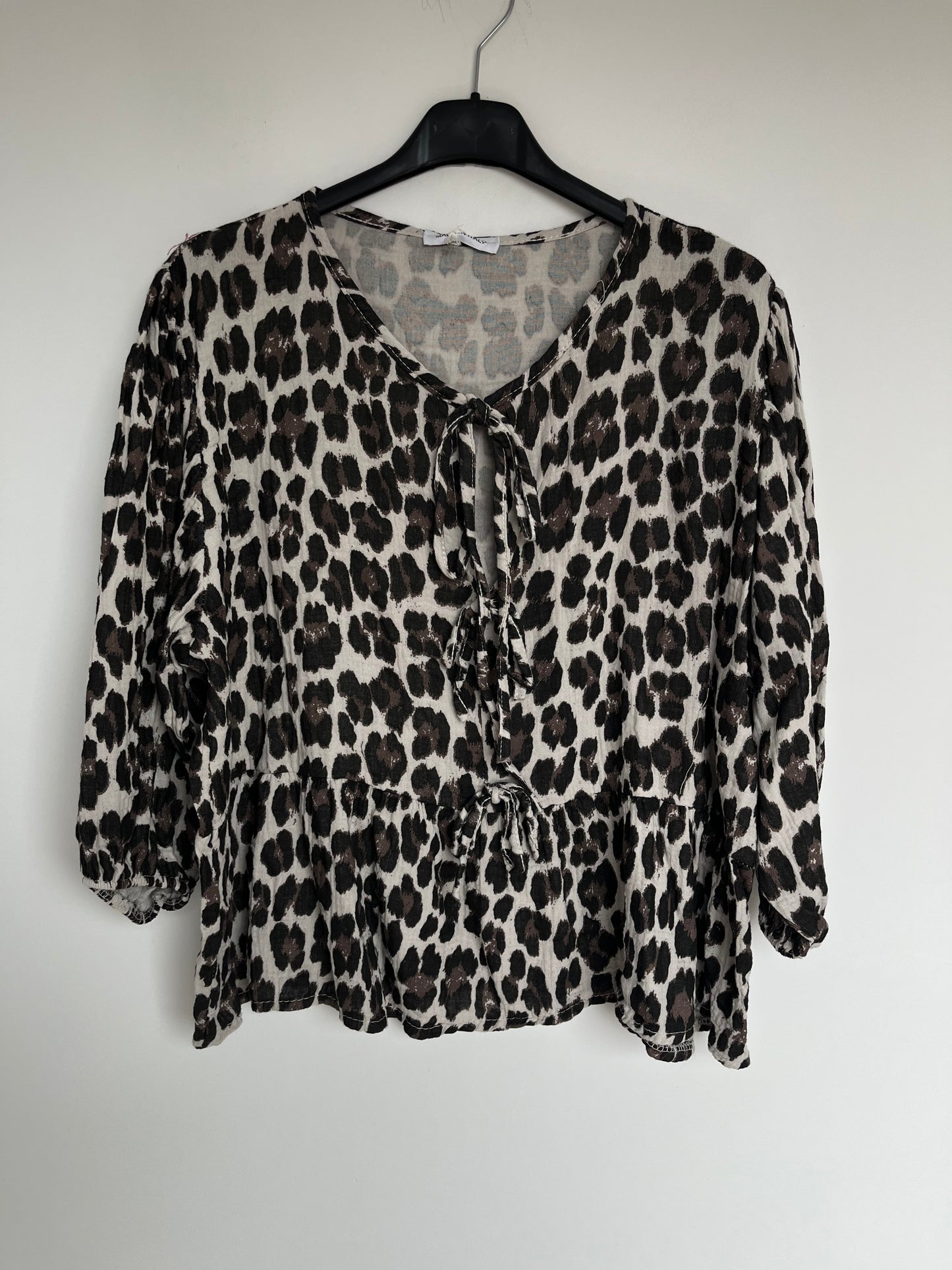 Musselin Bluse Schleifen "Jessica" (Leo - normal)