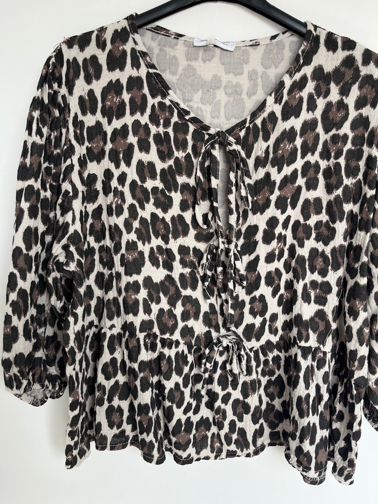 Musselin Bluse Schleifen "Jessica" (Leo - normal)