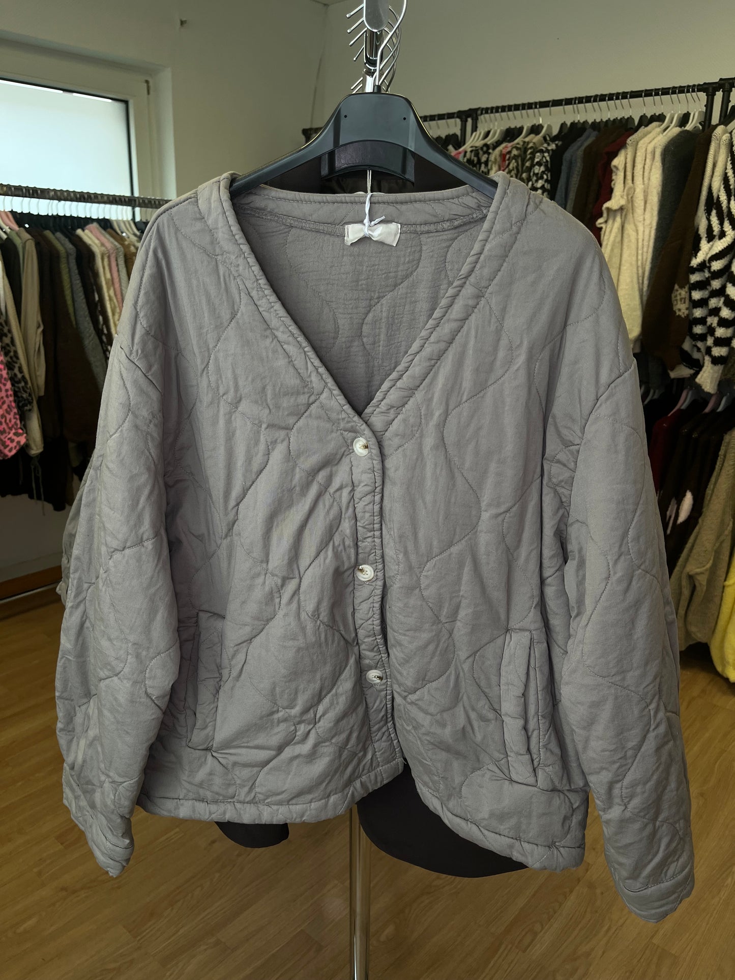 Steppjacke Musselin Innenfutter (taupe)
