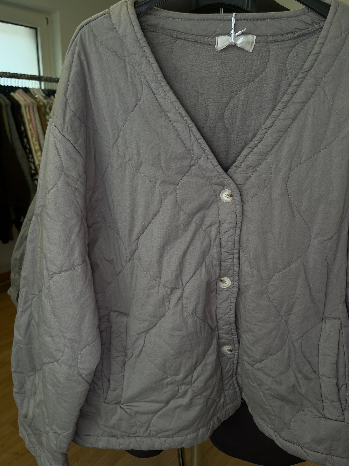 Steppjacke Musselin Innenfutter (taupe)