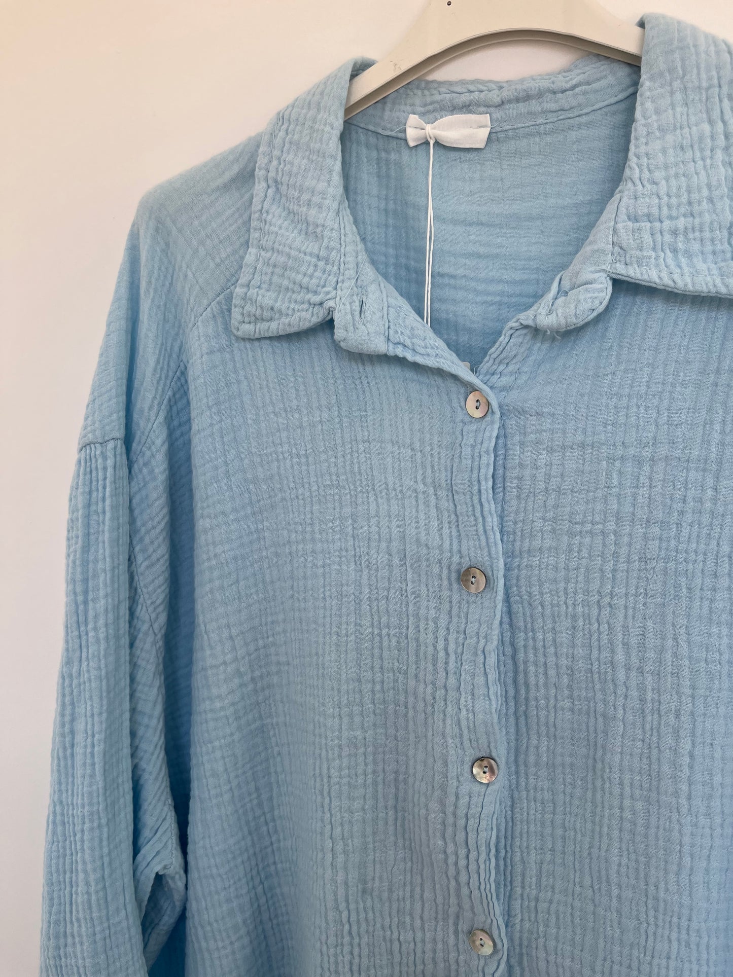 Musselin Bluse "Mia" (hellblau)