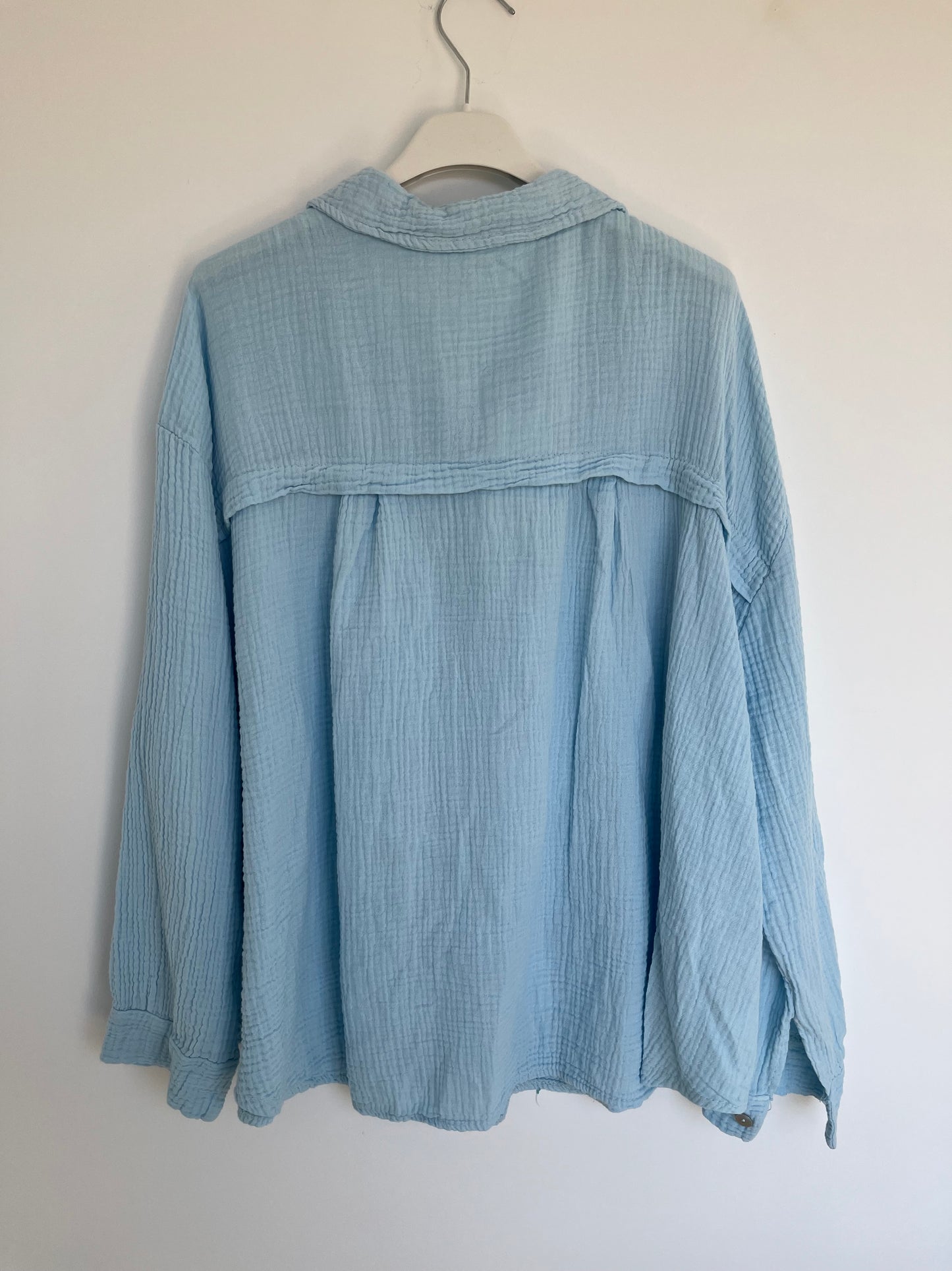 Musselin Bluse "Mia" (hellblau)