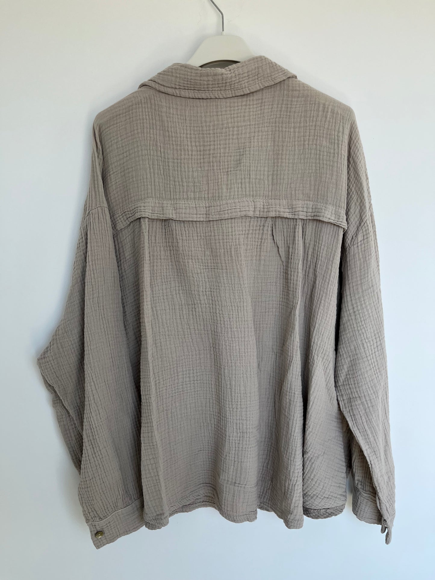 Musselin Bluse "Mia" (taupe)