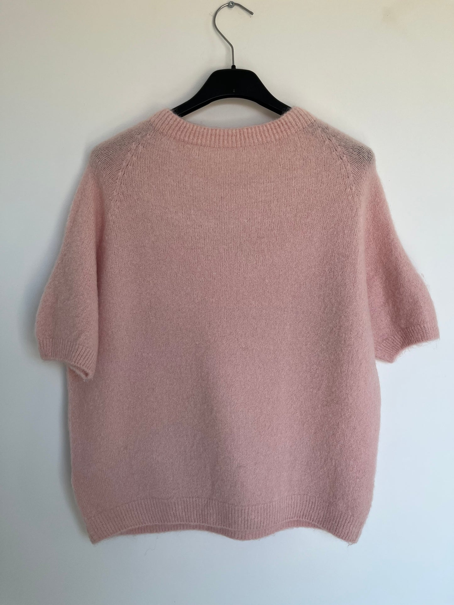 Kurzarm-Pullover Alpaca Wolle "Sofia" (rosa)