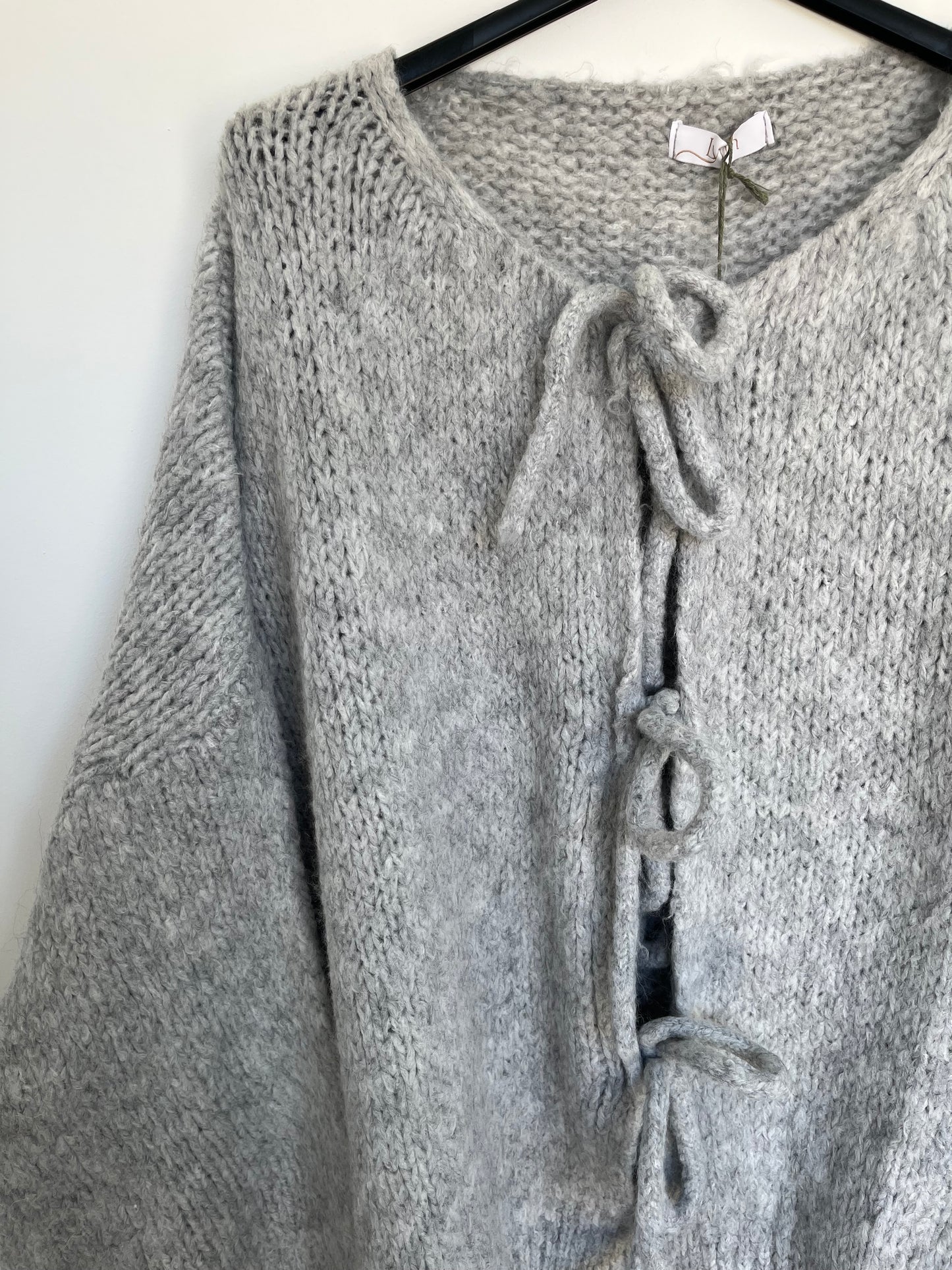 Cardigan Schleifen "Lara" (hellgrau)