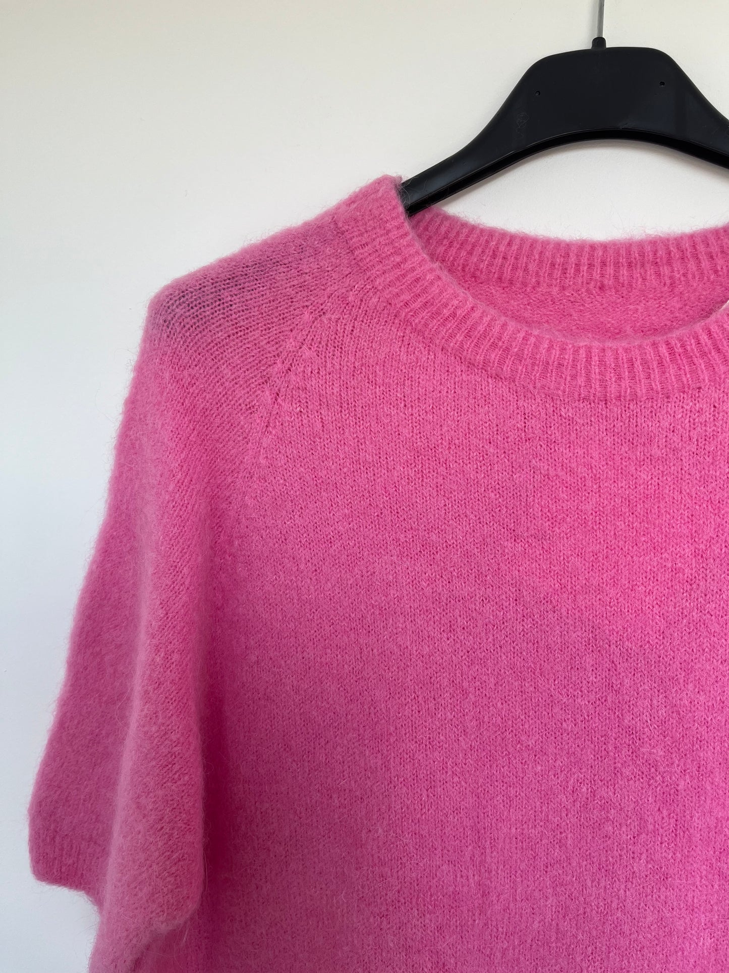 Kurzarm-Pullover Alpaca Wolle "Sofia" (pink)