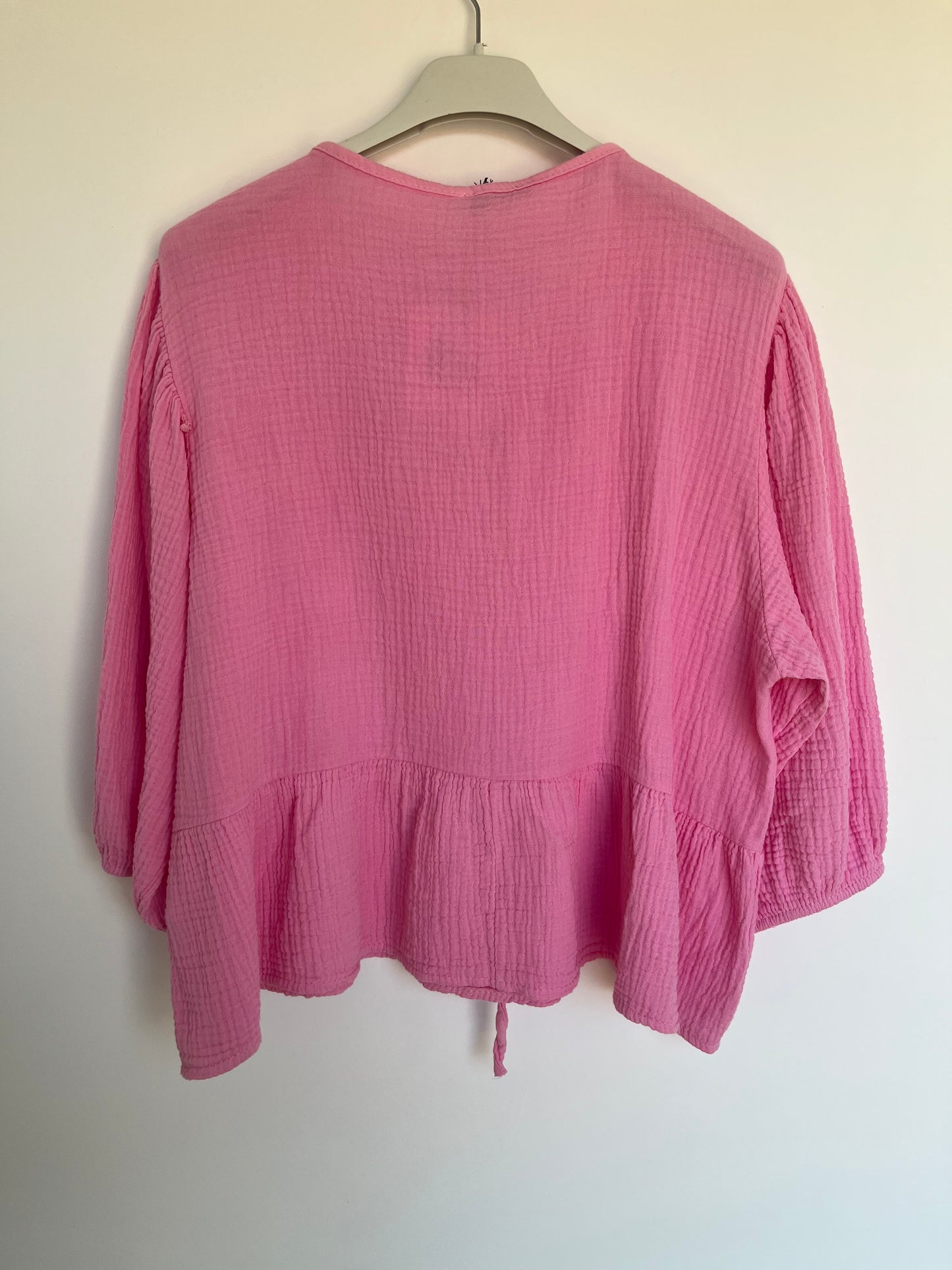 Musselin Bluse Schleifen "Jessica" (pink)