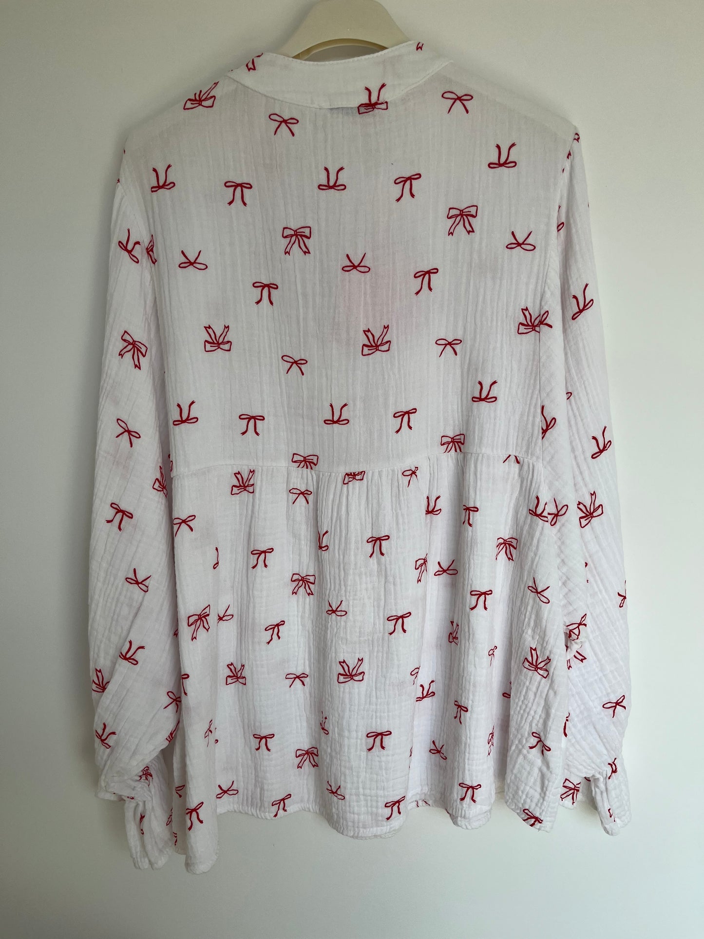 SALE Musselin Bluse Schleifen "Schleifi" (weiß)
