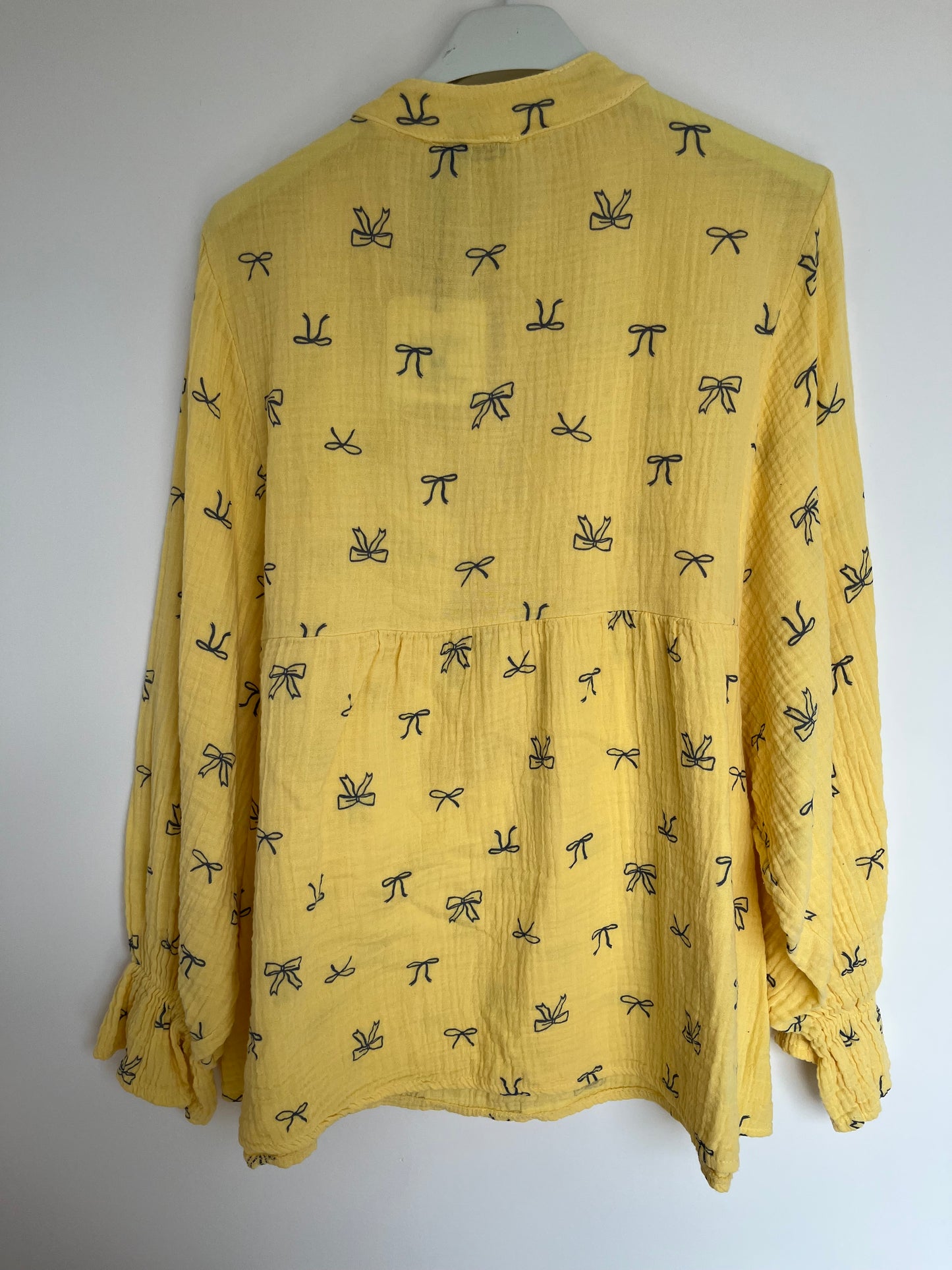 SALE Musselin Bluse Schleifen "Schleifi" (gelb)