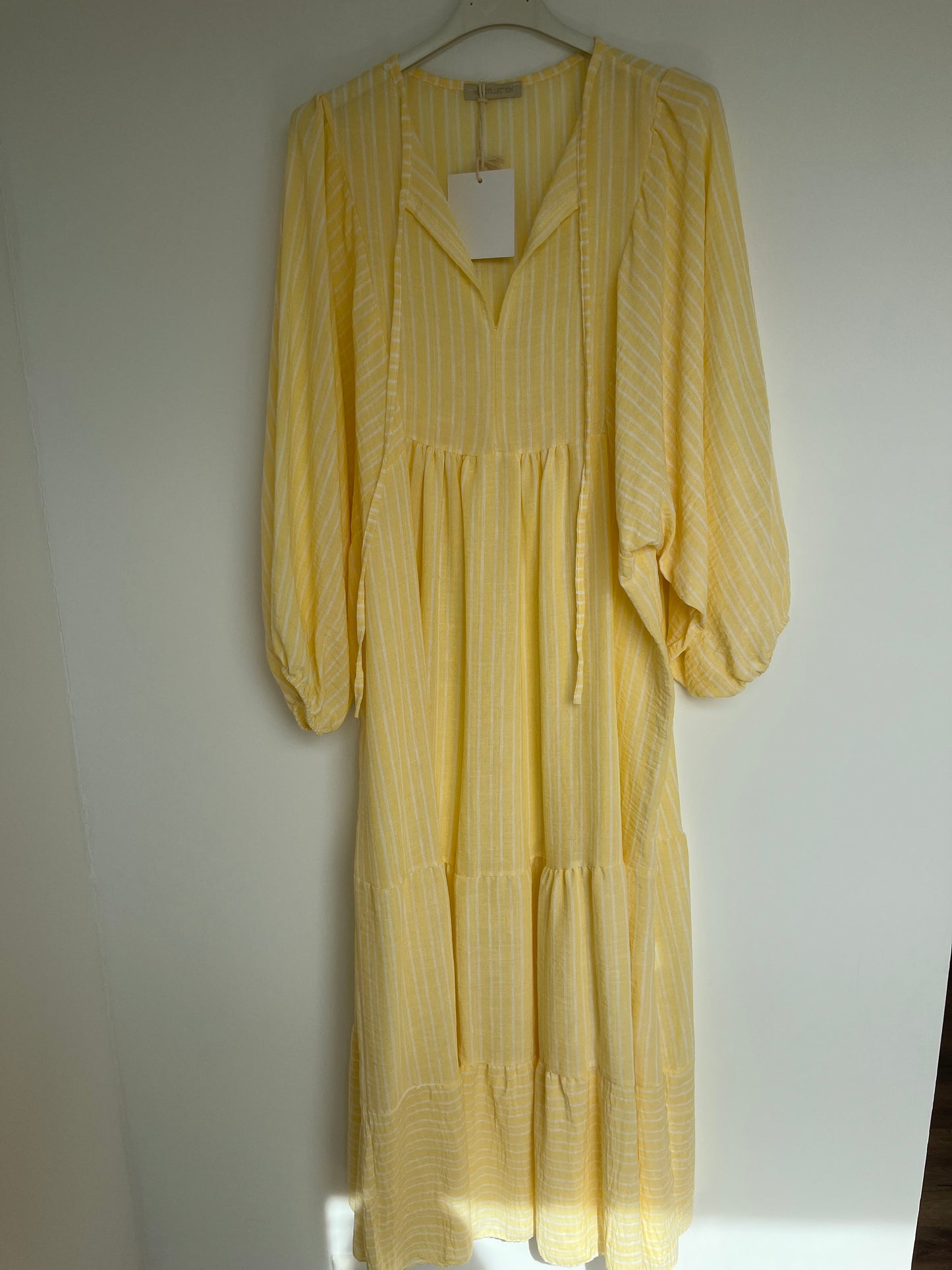 Kleid Leinenmix "Charlotte" (gelb)