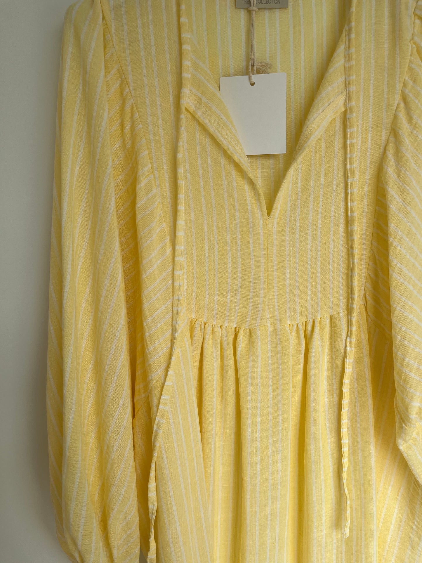 Kleid Leinenmix "Charlotte" (gelb)