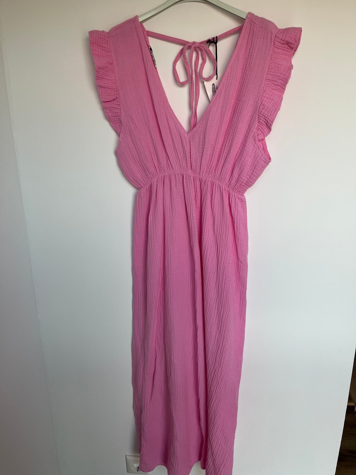Musselin Kurzarm-Kleid "Lena" (rosa)