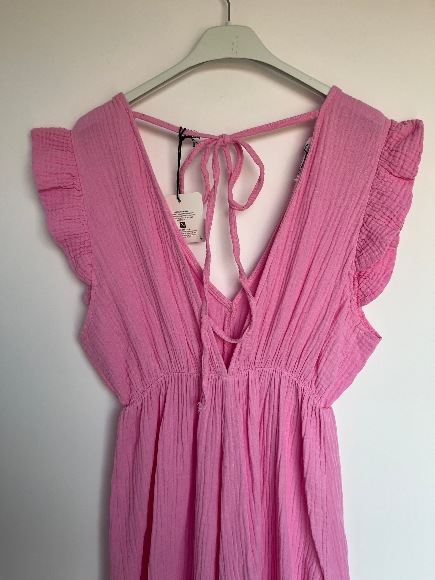Musselin Kurzarm-Kleid "Lena" (rosa)