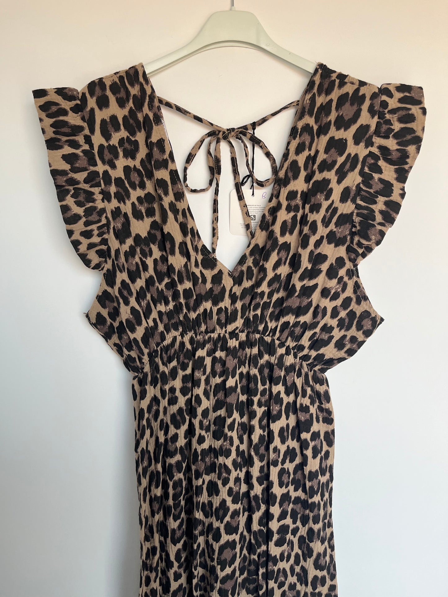 Musselin Kleid "Lena" -curvy- (Leo - camel)