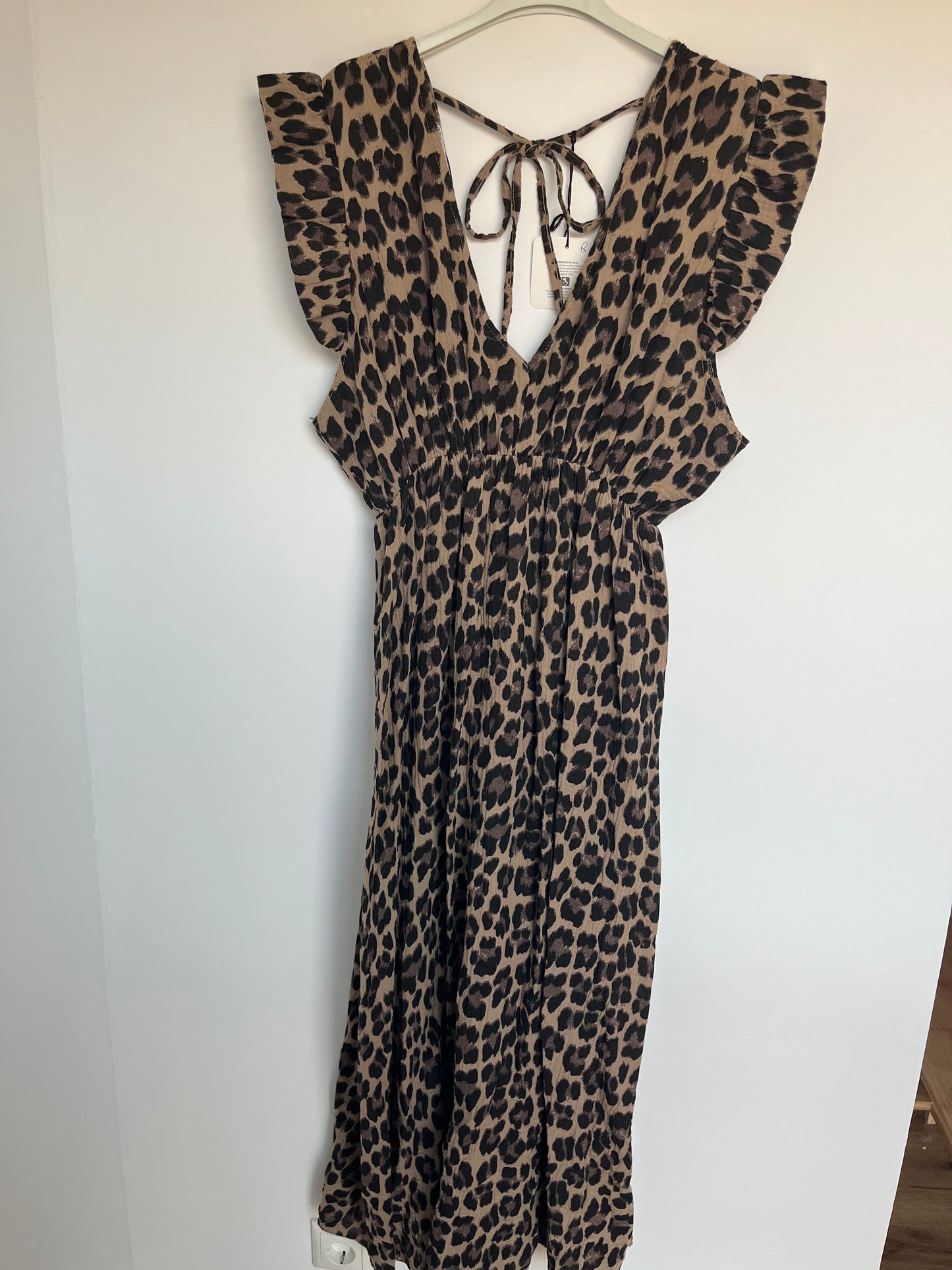 Musselin Kleid "Lena" -curvy- (Leo - camel)