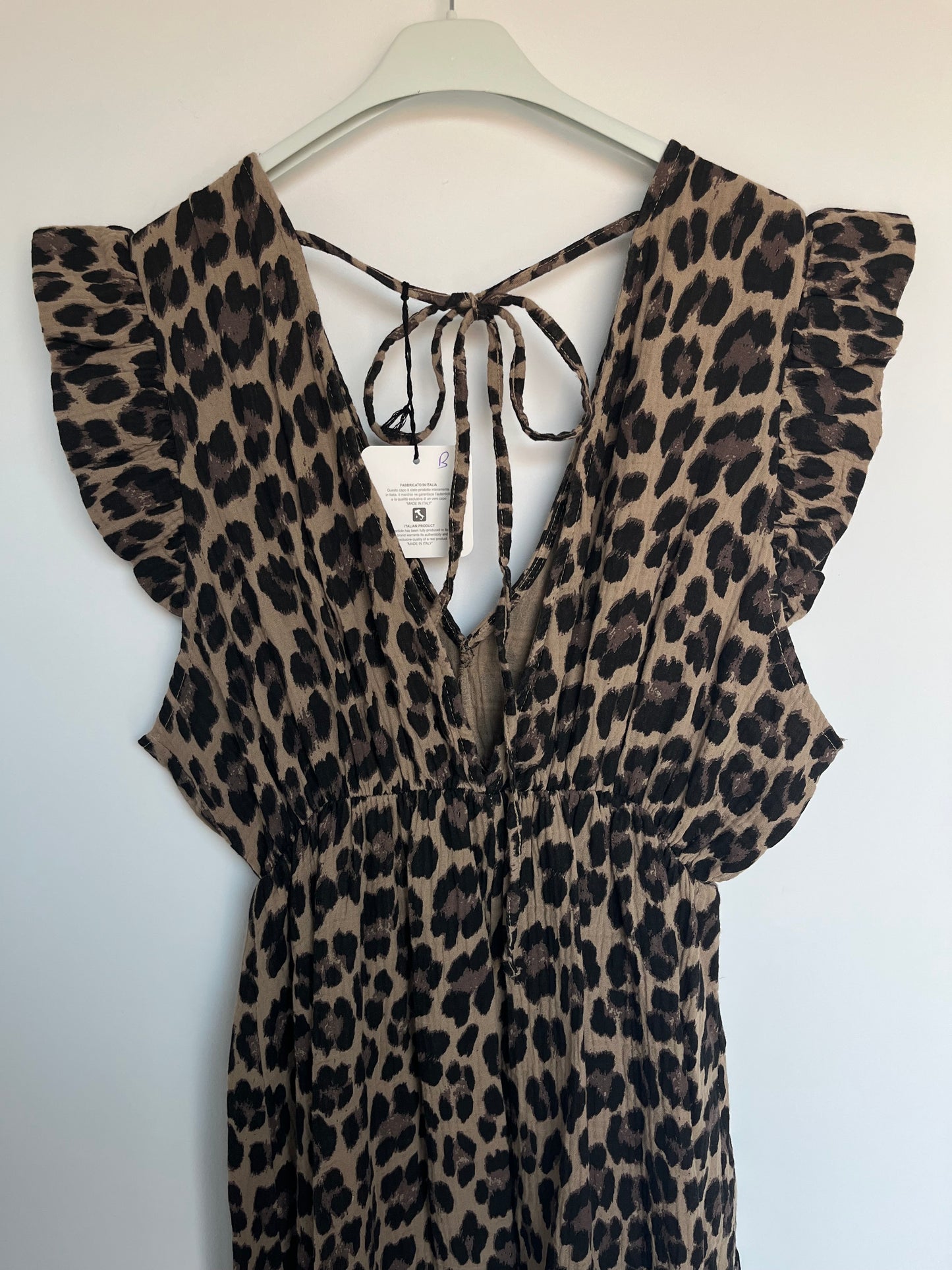 Musselin Kleid "Lena" -curvy- (Leo - camel)