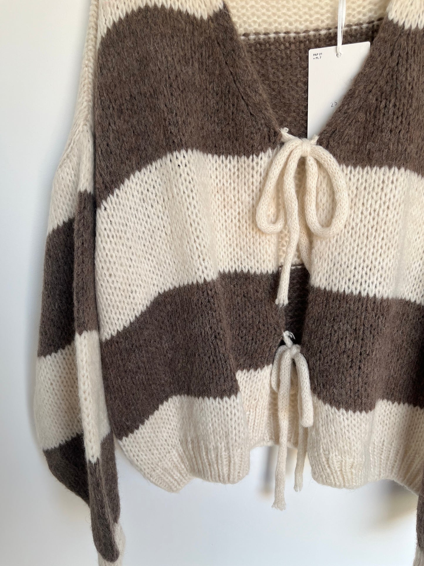 Cardigan "Semia" (Streifen - braun)