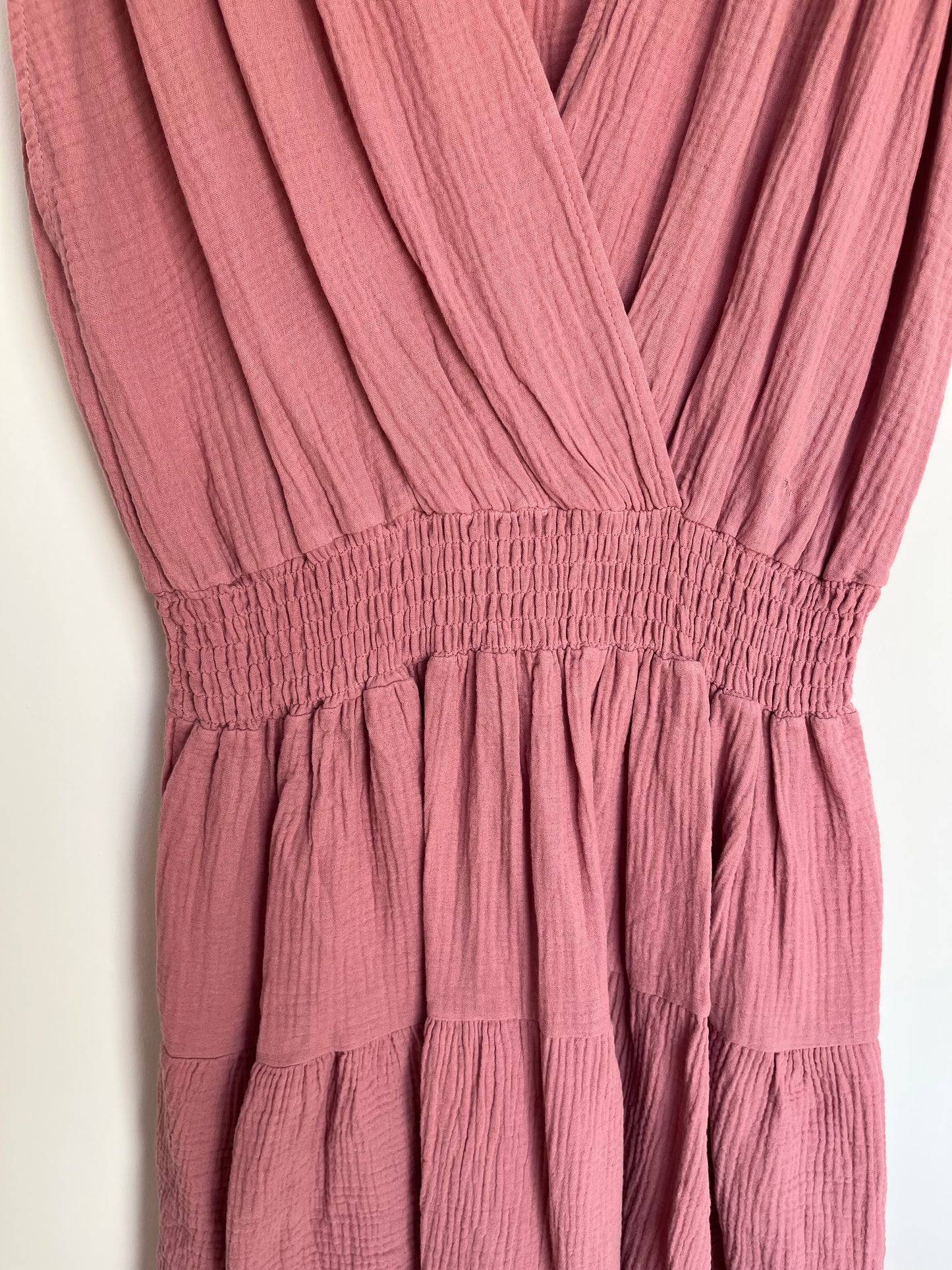SALE Musselin Kleid "Anni" (altrosa)