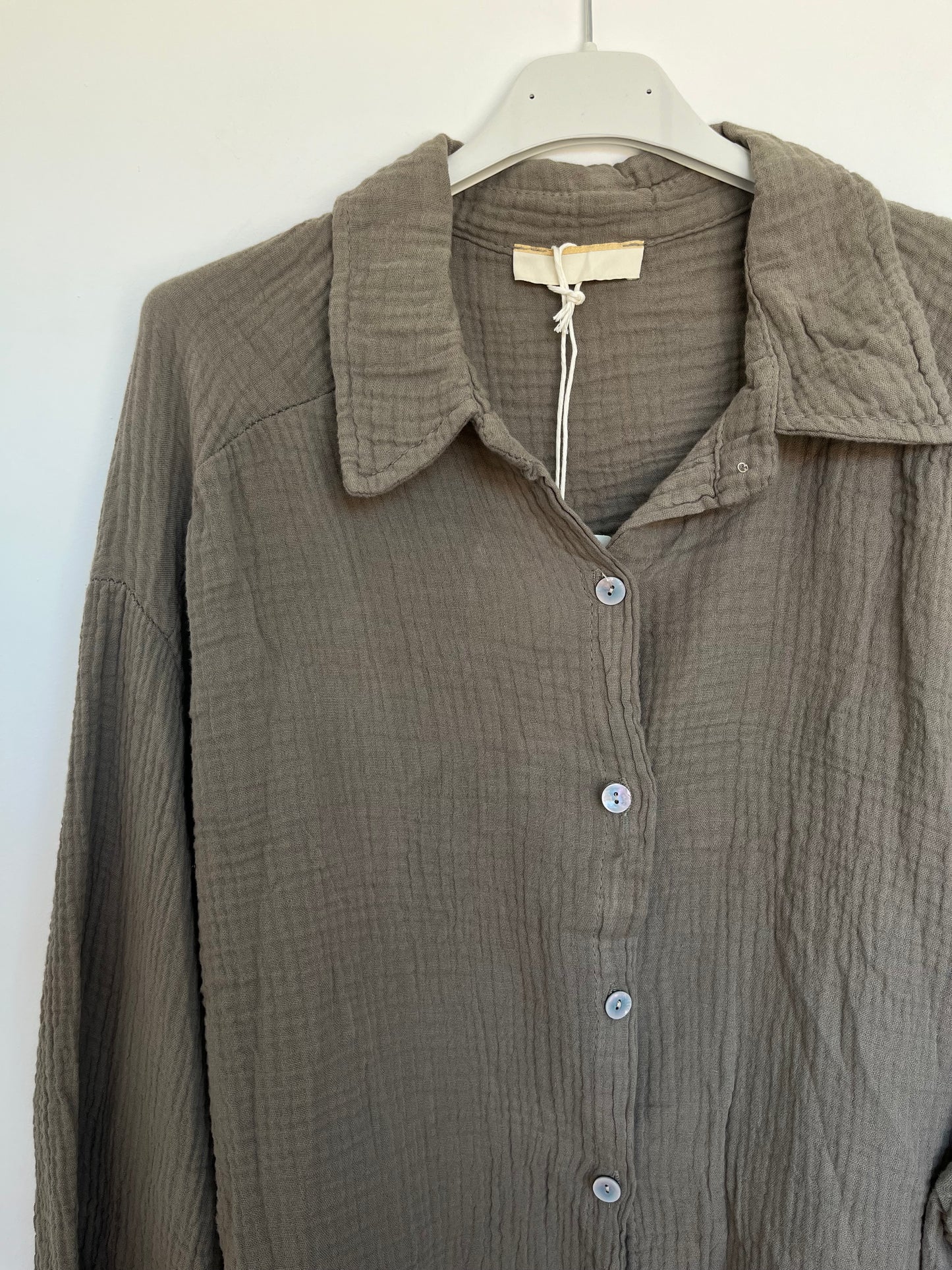 Musselin Bluse "Mia" (taupe)