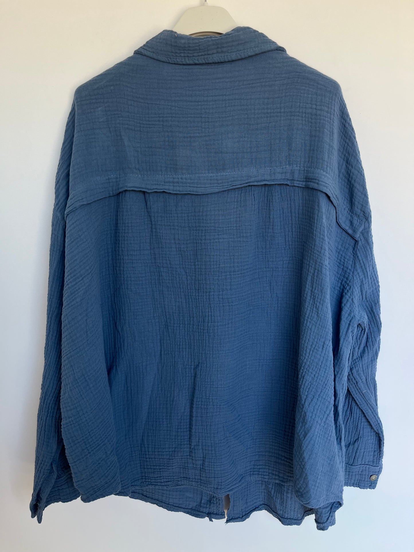 Musselin Bluse "Mia" (blau)