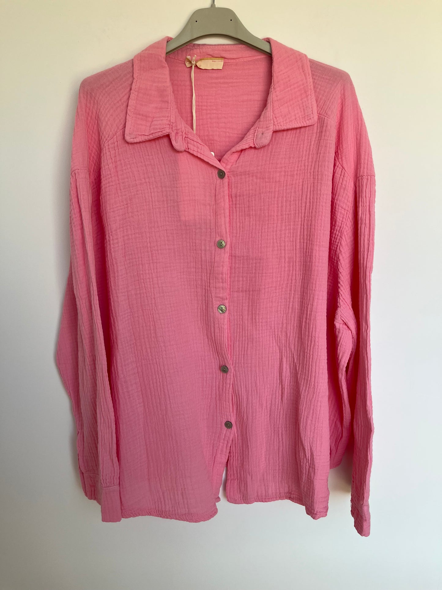 Musselin Bluse "Mia" (bubblegum)