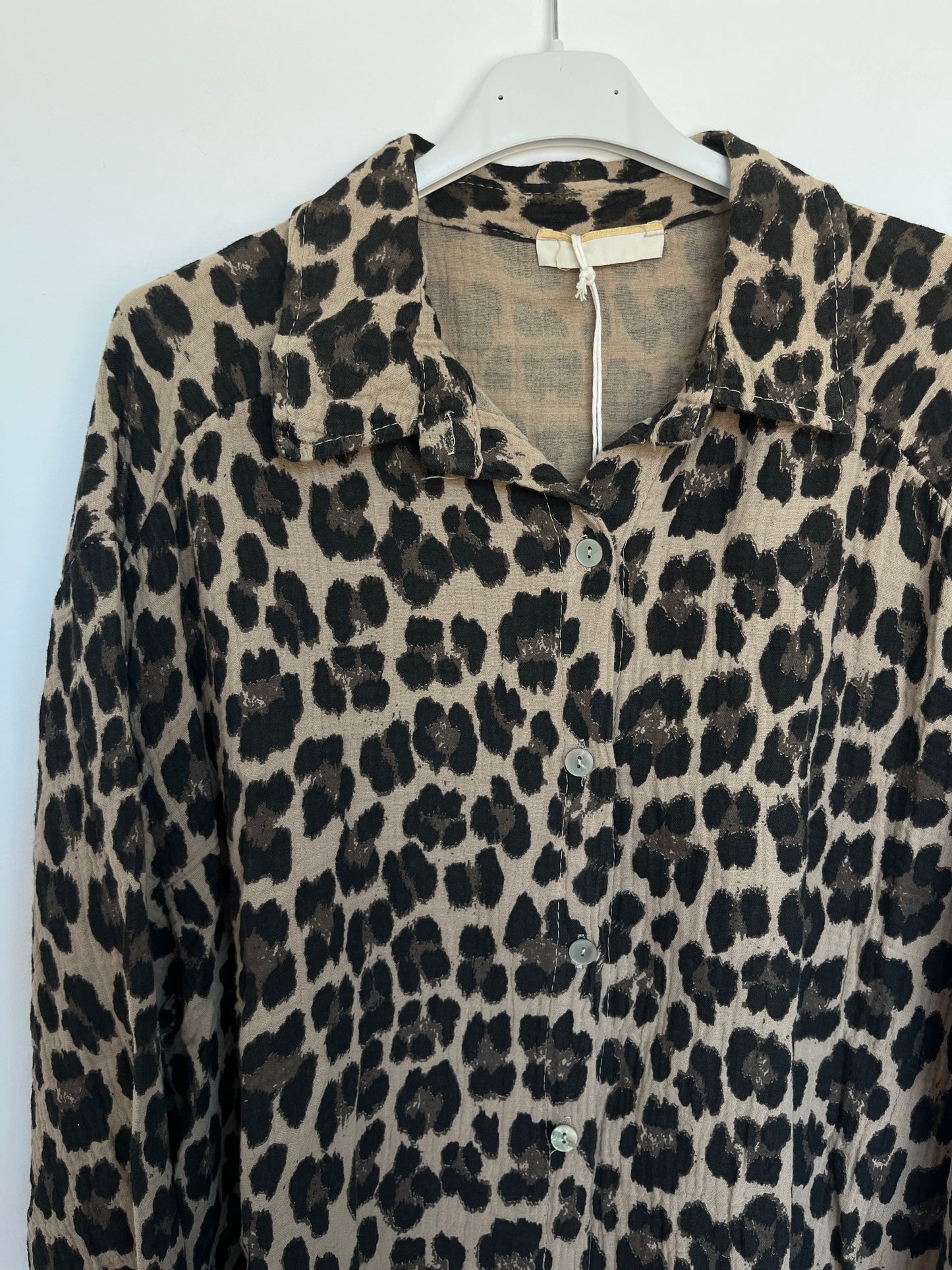 Musselin Bluse "Mia" (Leo - camel)