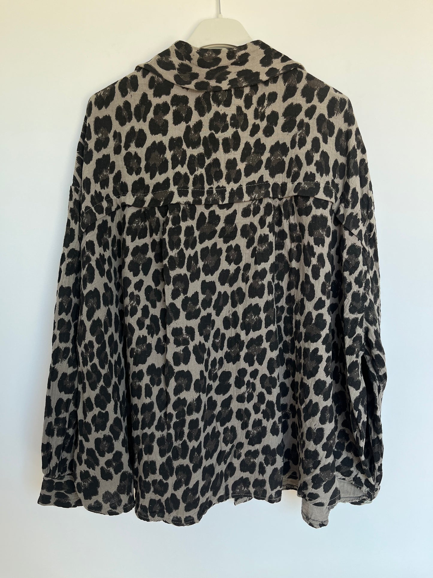 Musselin Bluse "Mia" (Leo - taupe)