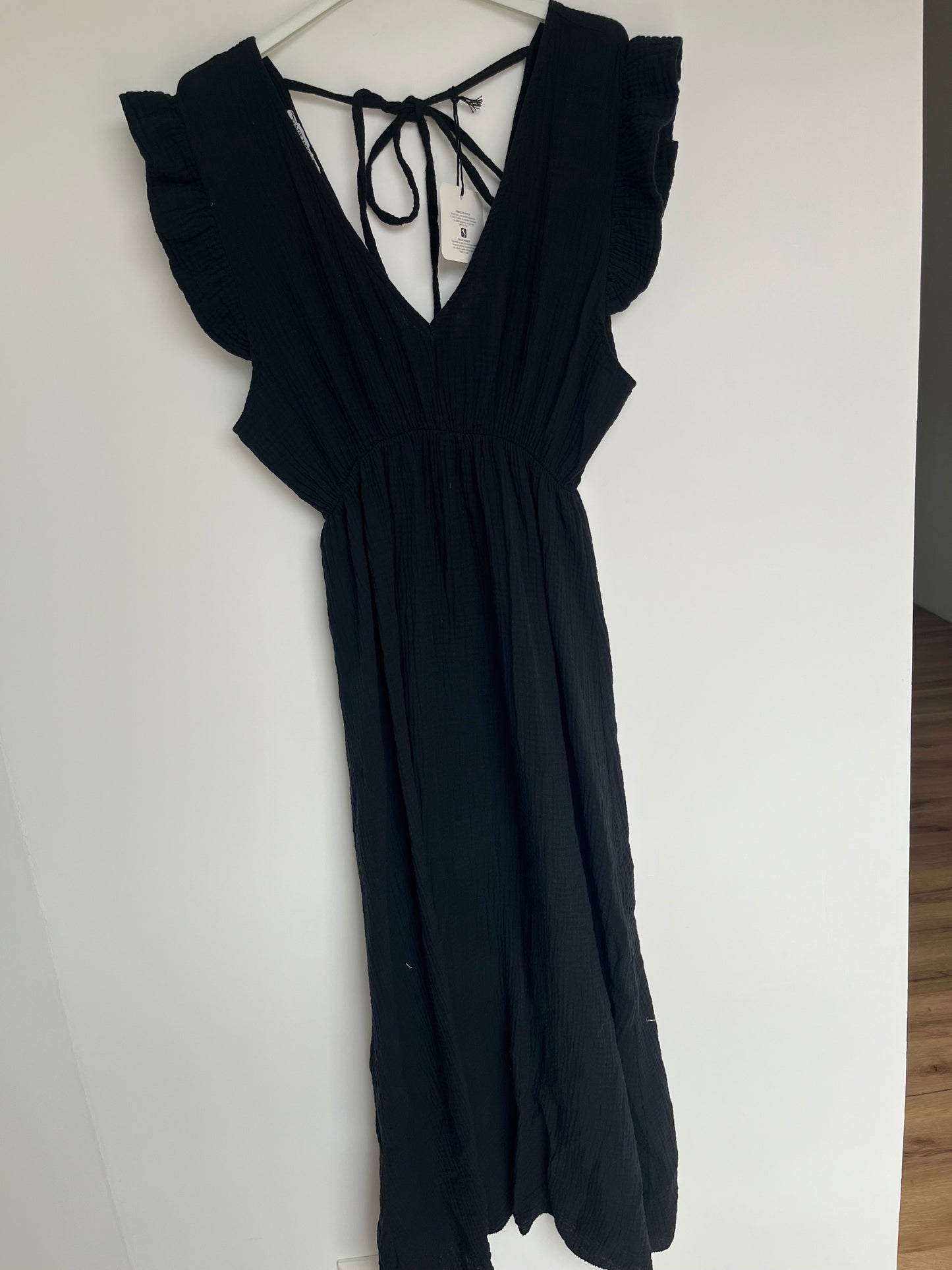 Musselin Kleid "Lena" (schwarz)