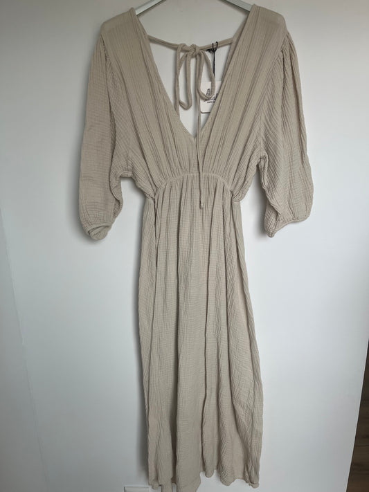 Musselin Kleid "Amelie" (beige)