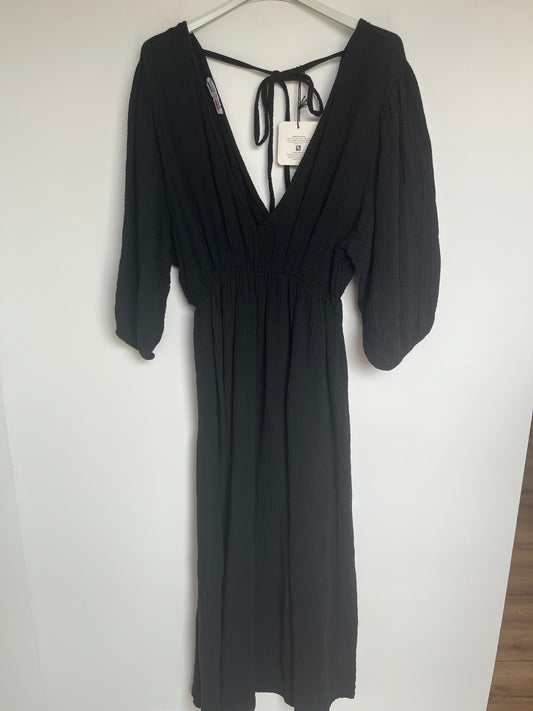 Musselin Kleid "Amelie" (schwarz)