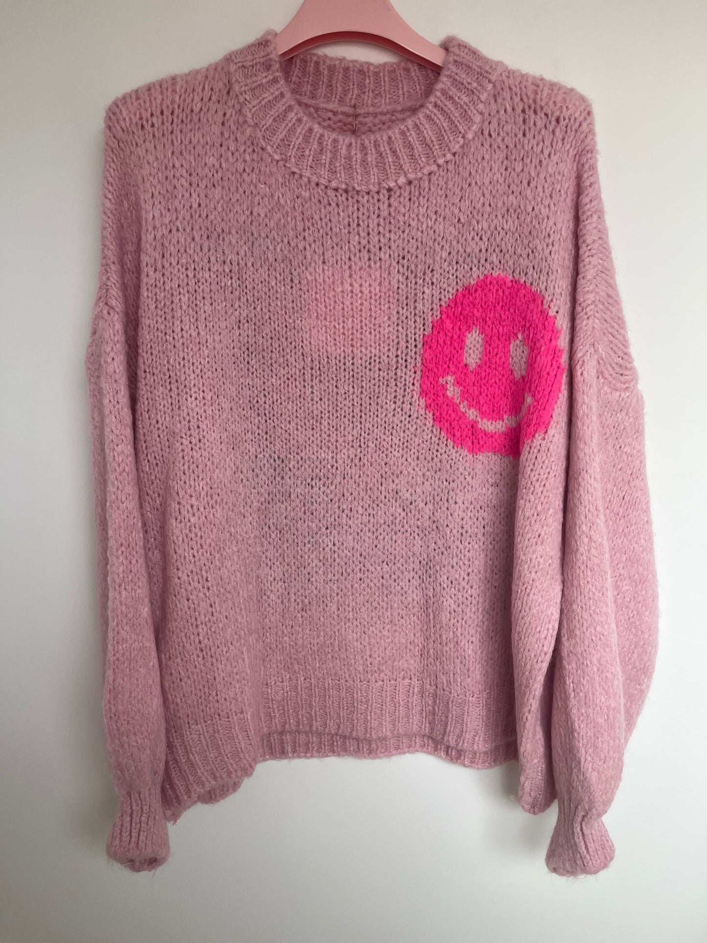 SALE Strickpullover "Smiley" (rosa)