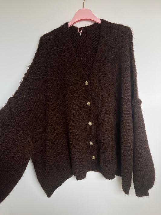 Cardigan "Feli" (schokobraun)