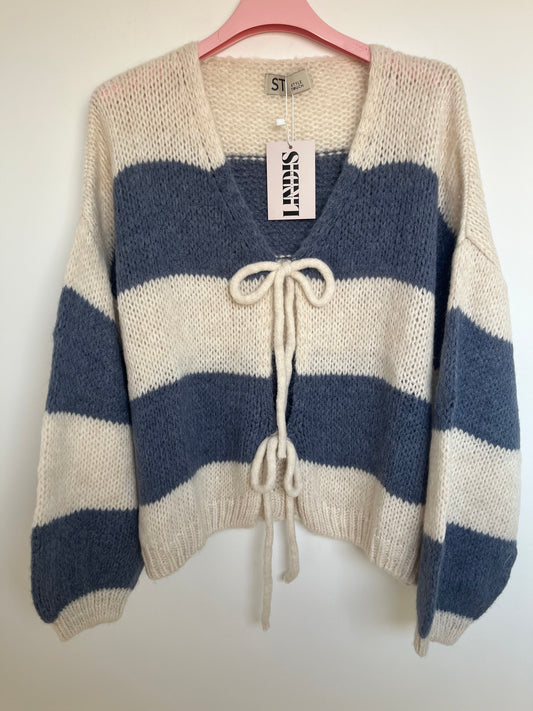 Cardigan "Semia" (Streifen - blau)