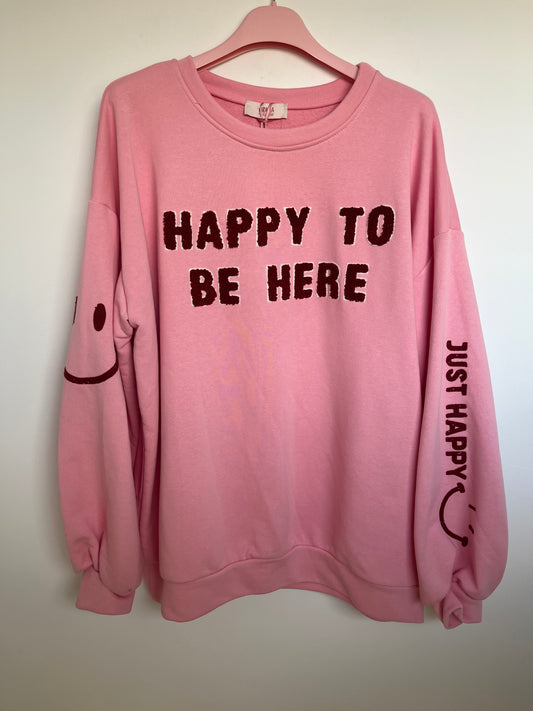 Pullover "Happy" (rosa)