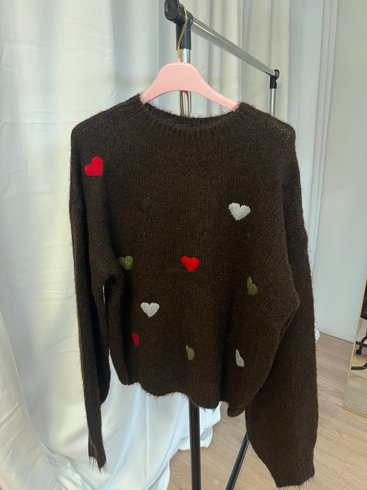 Pullover "Herzi" (braun)