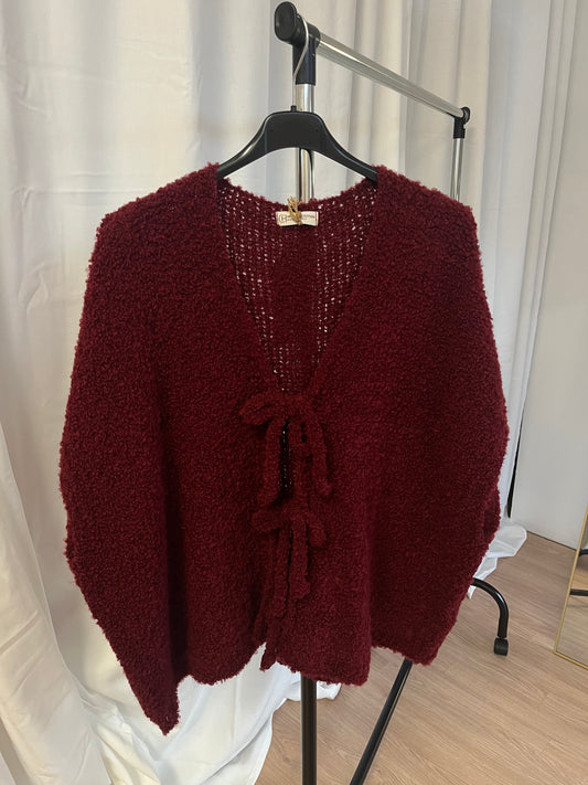 Boucle Weste "Laura" (rot)