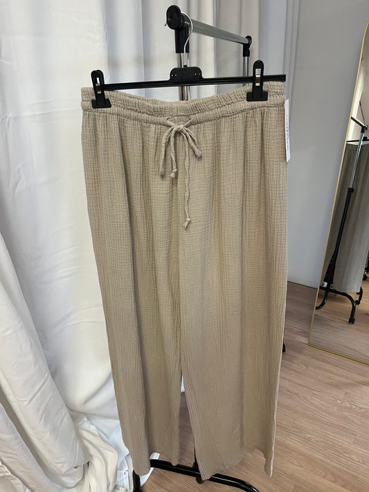 Musselin Hose "Nora" -curvy- (beige)