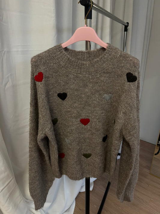 Pullover "Herzi" (taupe)