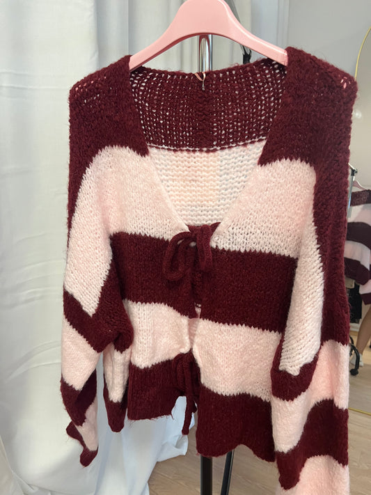 Cardigan "Semia" -curvy- (rot-rosa)