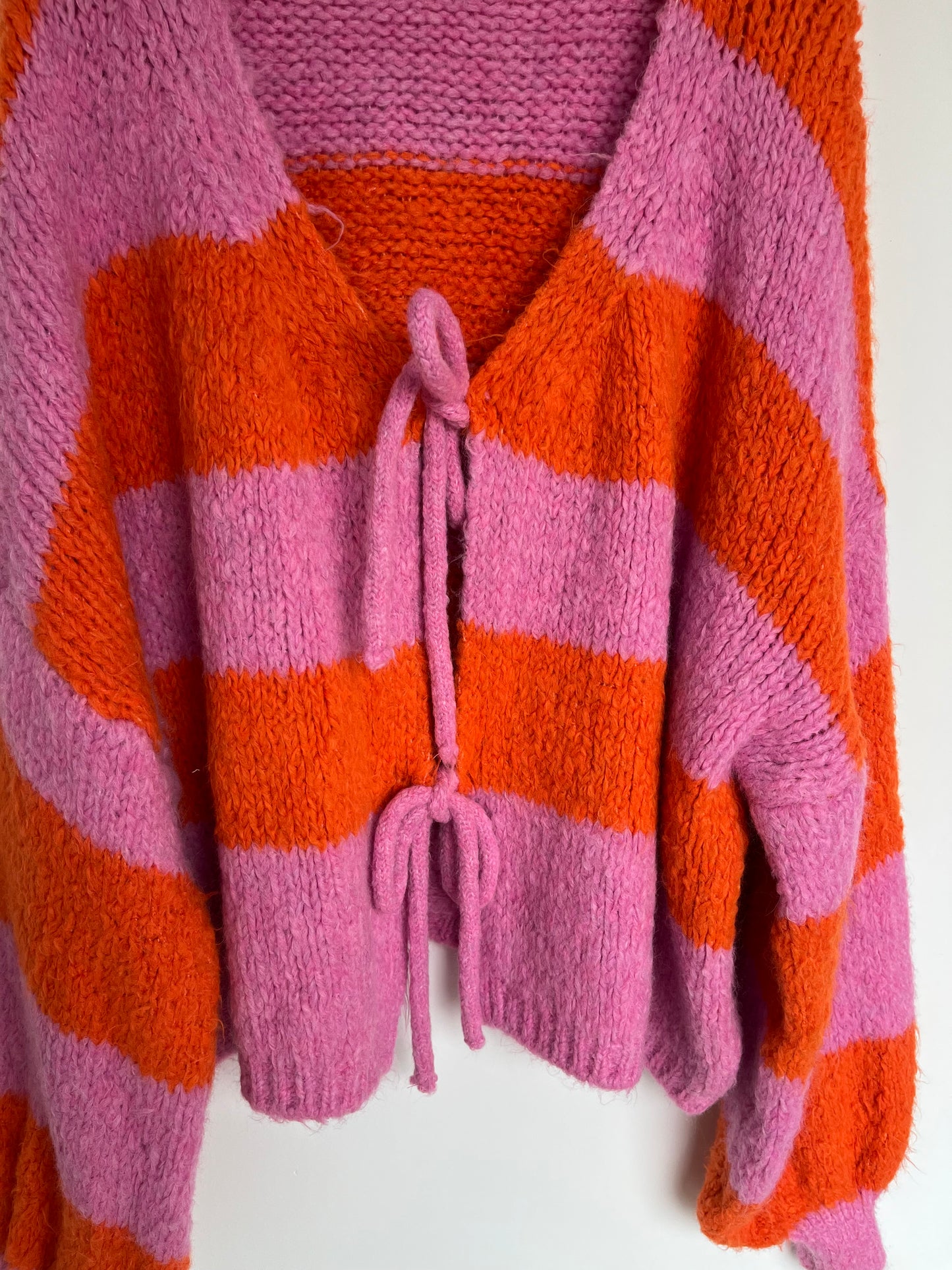 Cardigan "Semia" -curvy- (pink-orange)